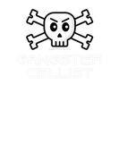 Discover Gangster Cellist Skull And Cross Bone Word Design