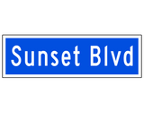 Discover Sunset Boulevard, Los Angeles, CA Street Sign