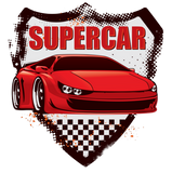 Discover Supercar Muscle Car in Grunge Shield Sweat