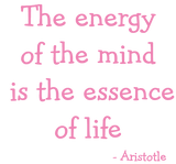 Discover Energy of Mind Metaphysical Aristotle Quote Pink