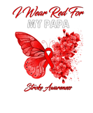 Discover Butterfly I Wear Red For My Papa Stroke Awareness
