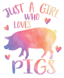 Discover Just a Girl Who Loves Pigs Watercolor Pig Cute Far