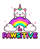 Discover Funny Cute Unicorn Cat T , Pawsitive Cat Graphic D