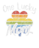 Discover One Lucky Mom Funny Striped Irish Clovers St Patri