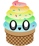 Discover Kawaii Ice Cream Rainbow Cone