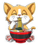 Discover Cat Ramen Bowl Funny Cat Noodle Bowl Cute Cat Eati