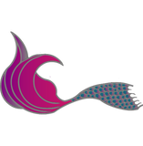 Discover Mermaid Tail in dark pink and teal