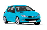 Discover Blue Peugeot 206 GTi