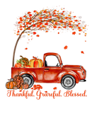Discover Thankful Grateful Blessed| Autumn Truck Falling Le