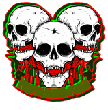 Discover Halloween Skulls White Red Green With Red Rags