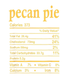 Discover Pecan Pie Nutrition Funny Thanksgiving Christmas F