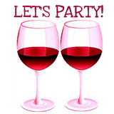 Discover LET'S PARTY! FUN PARTY RED WINE PRINT