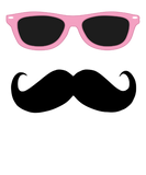Discover Mustache with Pink Sunglasses