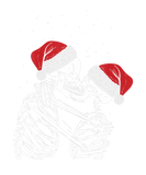 Discover Skeleton Kissing Couple Santa Hat Snow Cool Christ