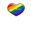 Discover LGBT Pride Heart - First Name "Nadia" Rainbow Hear