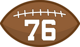 Discover Football Jersey Number 76 Gift Idea