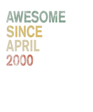 Discover 21St Birthday Awesome Since April 2000 Vintage 21