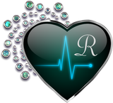 Discover Nurse EKG heart and jewel t-