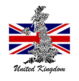 Discover Mandala Map of United Kingdom with Union Jack Flag
