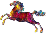 Discover Artsy Colorful Horse