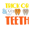 Discover Trick Or Teeth Funny Halloween Dentist Dental Hygi