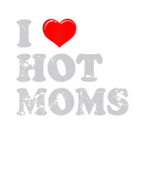 Discover I Love Hot Moms T Funny Red Heart Love Moms