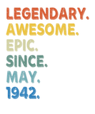 Discover Legendary Awesome Epic Since May 1942 Birthday Vin