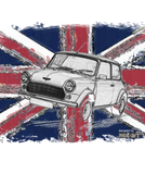 Discover Mini over British Union Jack flag