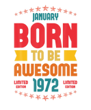 Discover Mens January Born To Be Awesome 1972 50Th Birthday