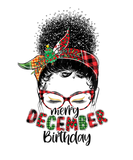 Discover Afro Messy December Birthday Messy Bun Melanin Bla
