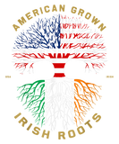 Discover American Grown With Irish Roots Tree USA Flag Uniq