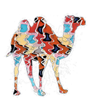 Discover Colorful Camel Abstract Art Illustration