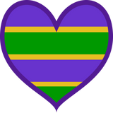 Discover Mardi Gras Striped Purple Heart
