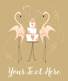 Discover Flamingo Wedding Text  vertical