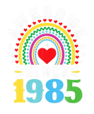 Discover Awesome Since 1985 37Th Birthday Rainbow Gifts Bor