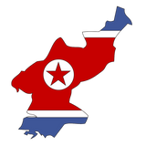 Discover North Korea Flag Map full size