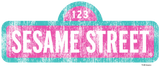 Discover Sesame Street Pink Sign Logo