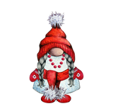 Discover Christmas Gnome,Red Tinsel Scarf,Hat& Mittens