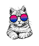 Discover Bisexual Cat Wearing Glasses LGBTQ Pride Flag