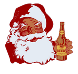 Discover Retro Black Santa Claus with Beer Funny Christmas