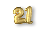 Discover Twenty One 21 Gold Balloons