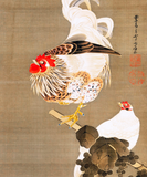 Discover Hen and Rooster with Grapevine by Ito Jakuchu