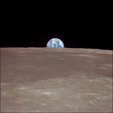 Discover Apollo 11 image of Earth rising over limb of Moon