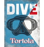 Discover Tortola Vintage Scuba Diving Mask