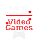 Discover Funny Valentines Day Gamer Design: V Is For Video