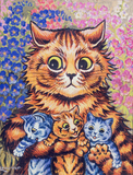 Discover Cat with Kittens, Louis Wain