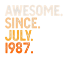 Discover Awesome Since July 1987 35Th Birthday Gift 35 Year