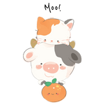 Discover Happy Moo Year! Cute Kitty Cat Cow Ox