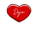 Discover Hand Drawn Heart Deja - First Name Hearts I Love D