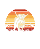 Discover Classic Retro Sunset Cow Highland Beef Farmer